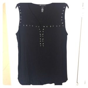 Inc black sleeveless top/ worn once